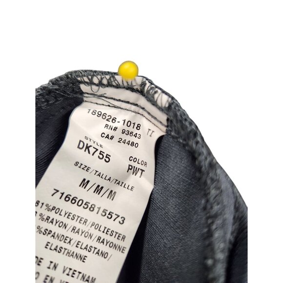 Dickies Dynamix Womens V-Neck Scrub Top Pewter Medium Stretch Fabric Lightweight - Picture 3 of 16